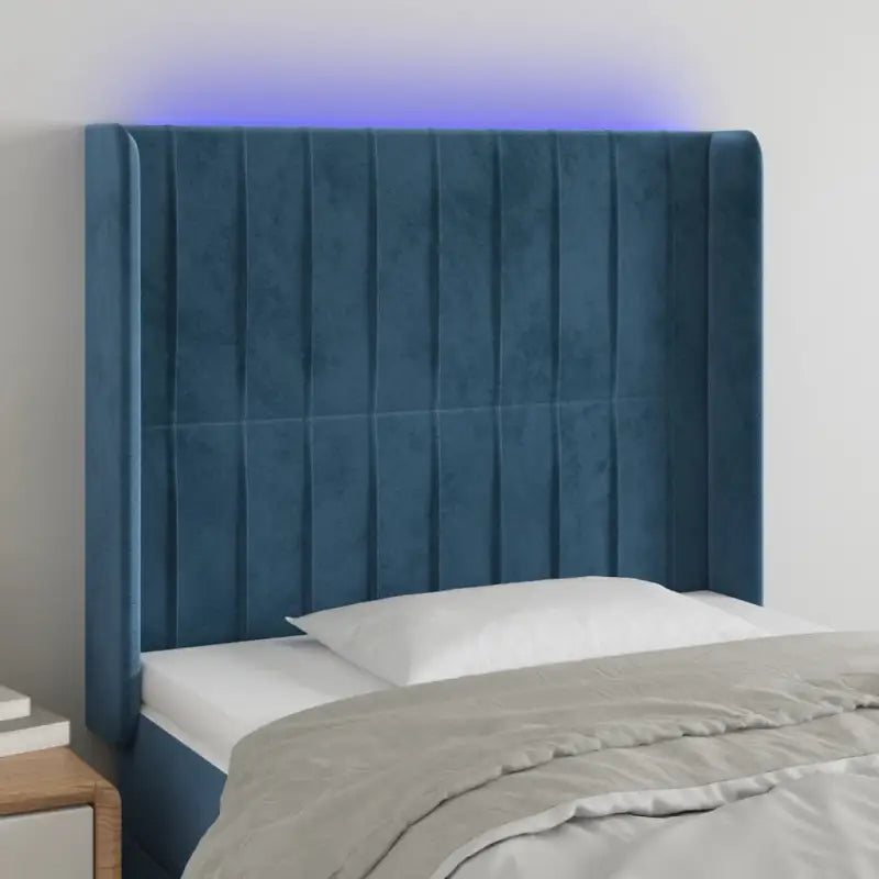 Leslicht hoofdeinde en voetbord voor een moderne slaapkamer - Donkerblauw / 83 x 16 x 118/128 cm / 1 - Hoofdborden