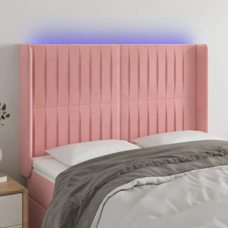 Leslicht hoofdeinde en voetbord voor een moderne slaapkamer - Roze / 147 x 16 x 118/128 cm / 1 - Hoofdborden