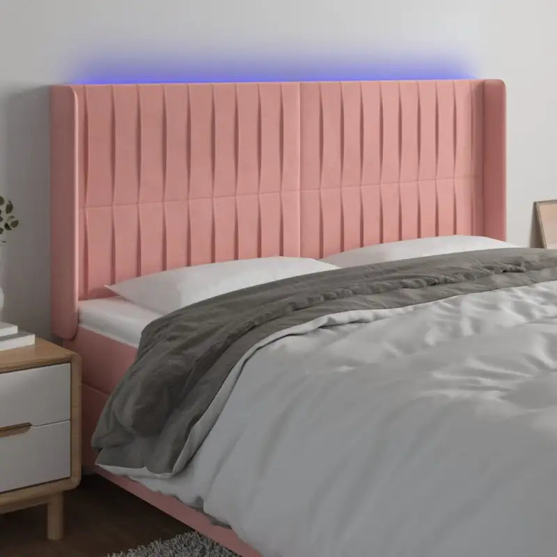 Leslicht hoofdeinde en voetbord voor een moderne slaapkamer - Roze / 183 x 16 x 118/128 cm / 1 - Hoofdborden