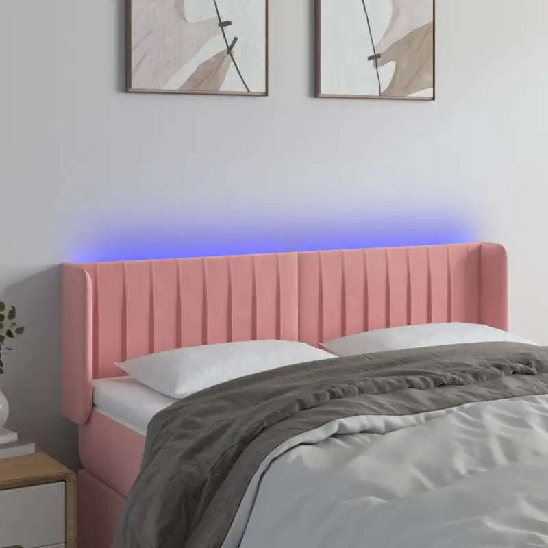 Leslicht hoofdeinde en voetbord voor een moderne slaapkamer - Roze / 147 x 16 x 78/88 cm / 1 - Hoofdborden en voetborden