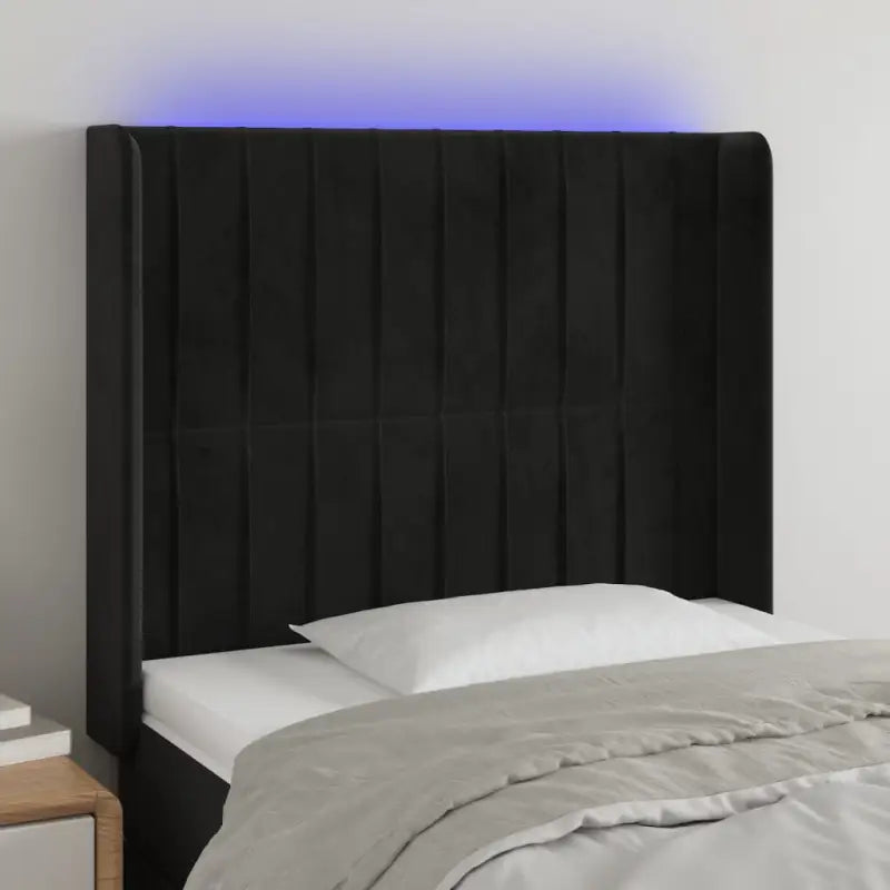 Leslicht hoofdeinde en voetbord voor een moderne slaapkamer - Zwart / 103 x 16 x 118/128 cm / 1 - Hoofdborden