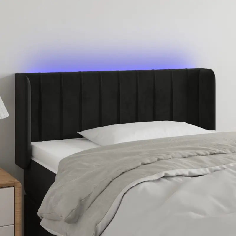 Leslicht hoofdeinde en voetbord voor een moderne slaapkamer - Zwart / 93 x 16 x 78/88 cm / 1 - Hoofdborden en voetborden