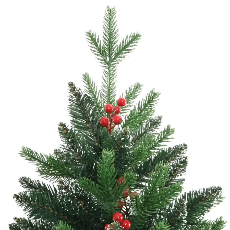 Levensechte kunstkerstboom met rode bessen en automatische takken - Kerstbomen