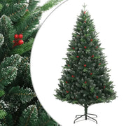 Levensechte kunstkerstboom met rode bessen en automatische takken - Kerstbomen