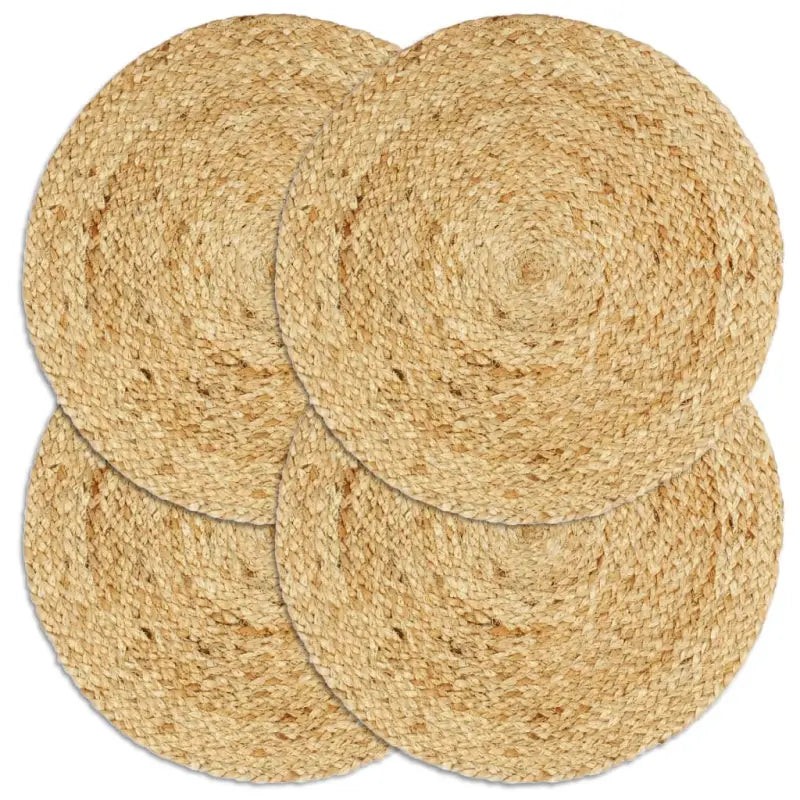 Levering bevat handgeweven jute placemats voor een unieke keukenlook - Bruin / 4 / Jute - Placemats