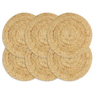 Levering bevat handgeweven jute placemats voor een unieke keukenlook - Bruin / 6 / Jute - Placemats