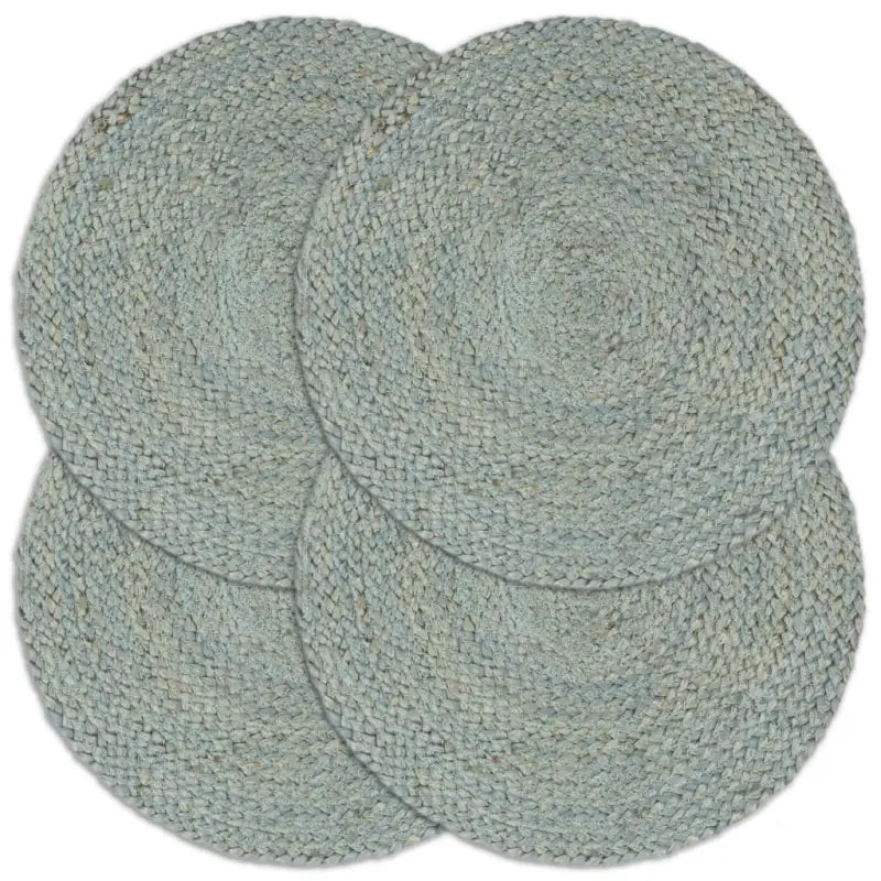 Levering bevat handgeweven jute placemats voor een unieke keukenlook - Olijfgroen / 4 / Jute - Placemats