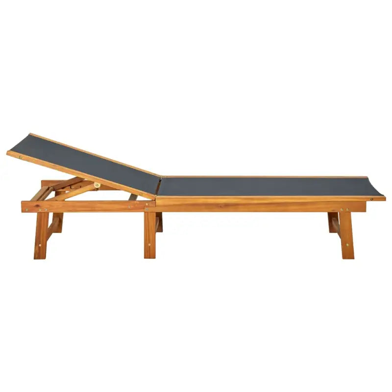 Lichte geoliede acaciahouten ligstoelset met bijzettafel voor tuinplezier - Ligstoelen