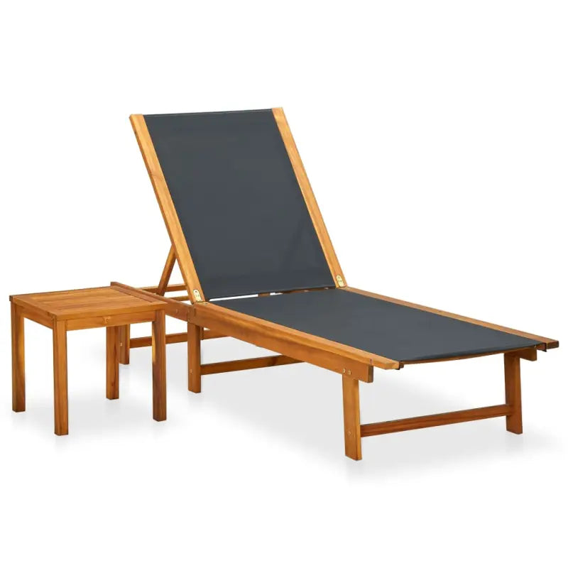 Lichte geoliede acaciahouten ligstoelset met bijzettafel voor tuinplezier - Ligstoelen