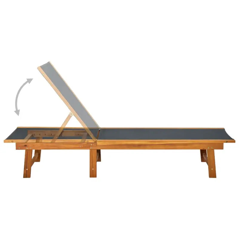 Lichte geoliede acaciahouten ligstoelset met bijzettafel voor tuinplezier - Ligstoelen