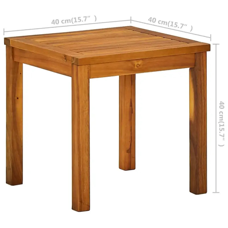 Lichte geoliede acaciahouten ligstoelset met bijzettafel voor tuinplezier - Ligstoelen