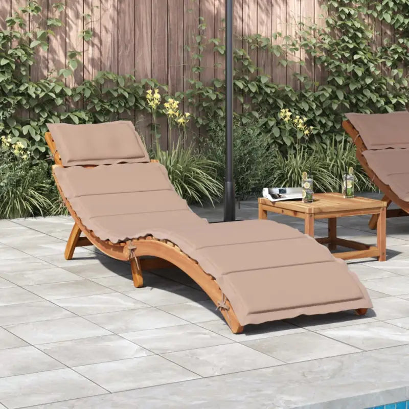 Lichte Ligstoelen van massief acaciahout voor binnen en buiten - Taupe / 1 - Ligstoelen