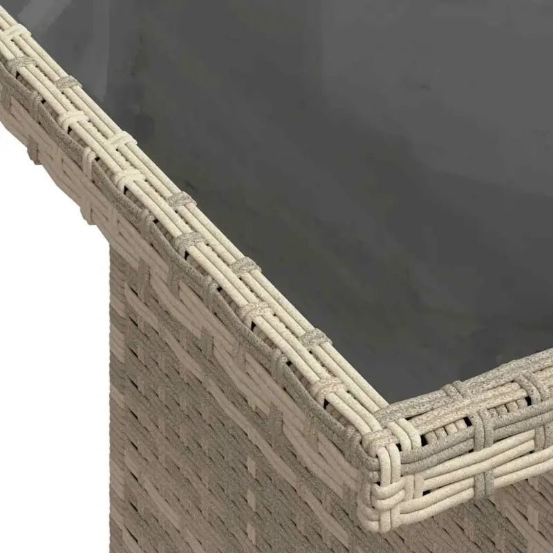 Lichte waterdichte tuinset met gepoedercoat staal in lichtgrijs materiaal - Tuinsets