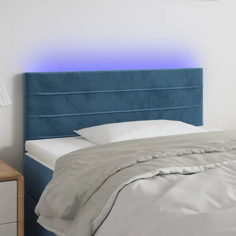 Lichtgevend hoofdbord en voetbord voor een moderne slaapkamer - Donkerblauw / 80 x 5 x 78/88 cm / 1 - Hoofdborden