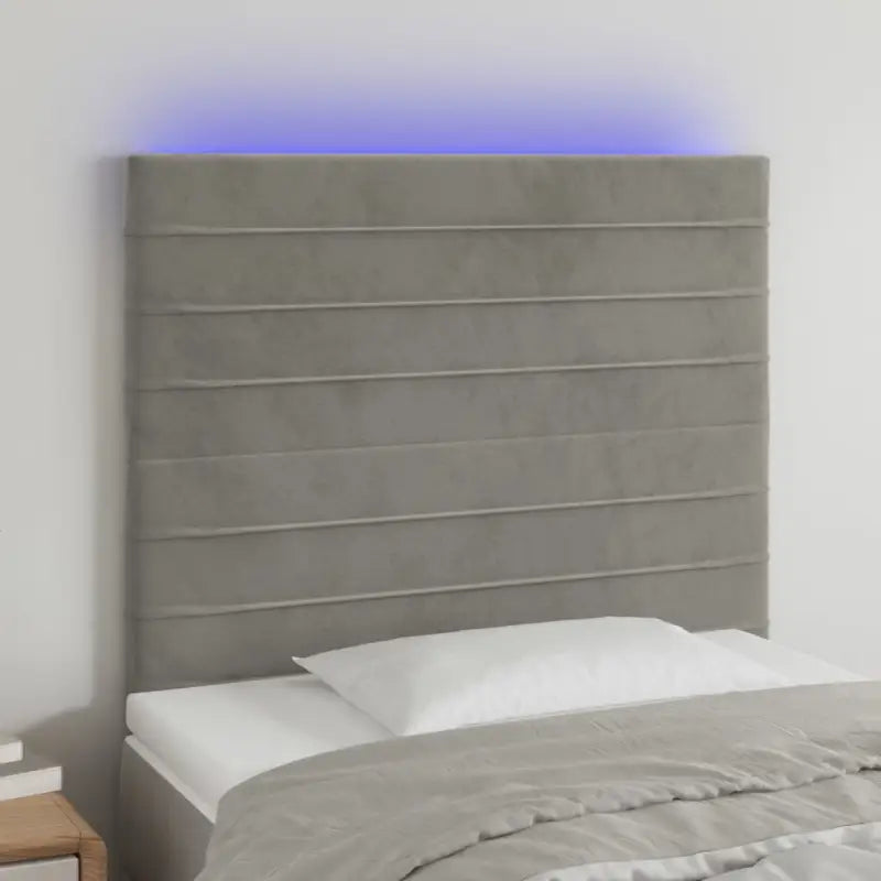 Lichtgevend hoofdbord en voetbord voor een moderne slaapkamer - Lichtgrijs / 100 x 5 x 118/128 cm / 1 - Hoofdborden