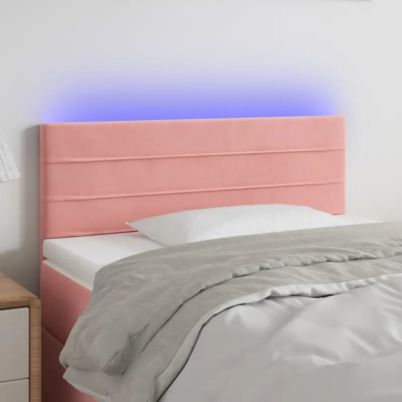 Lichtgevend hoofdbord en voetbord voor een moderne slaapkamer - Roze / 100 x 5 x 78/88 cm / 1 - Hoofdborden