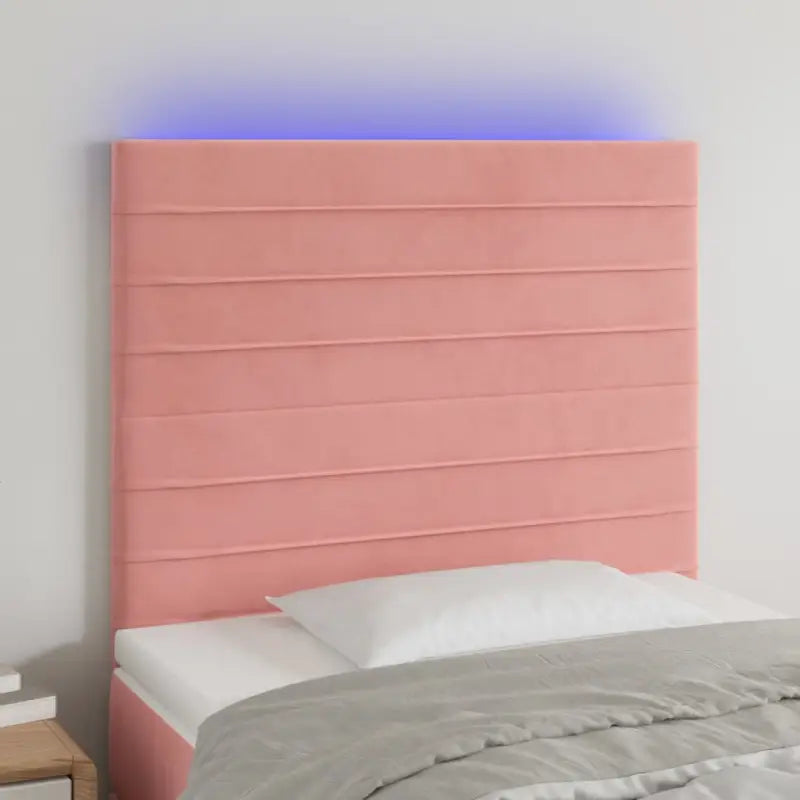 Lichtgevend hoofdbord en voetbord voor een moderne slaapkamer - Roze / 80 x 5 x 118/128 cm / 1 - Hoofdborden