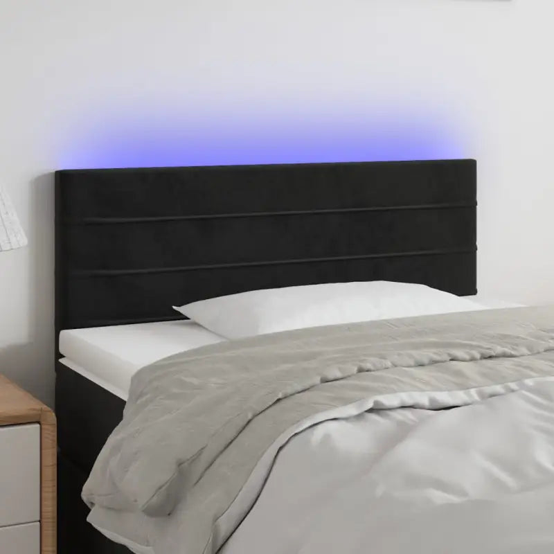 Lichtgevend hoofdbord en voetbord voor een moderne slaapkamer - Zwart / 90 x 5 x 78/88 cm / 1 - Hoofdborden