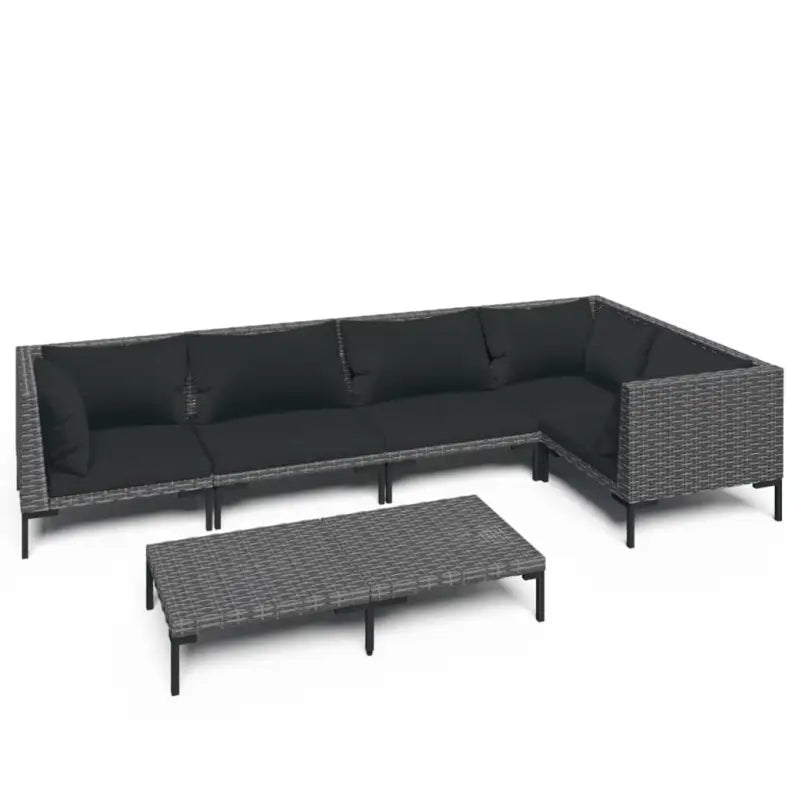 Lichtgewicht loungeset met halfrond PE-rattan en comfortabele afmetingen - Tuinsets