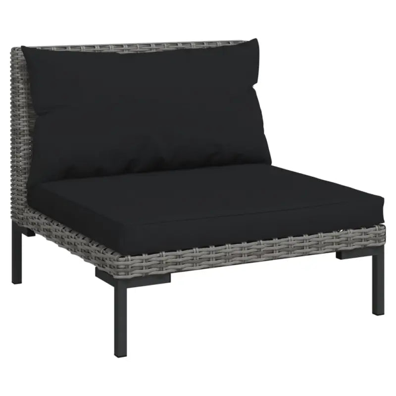 Lichtgewicht loungeset met halfrond pe-rattan en comfortabele afmetingen zitting - 4 / 2x hoek + 2x midden - Tuinsets