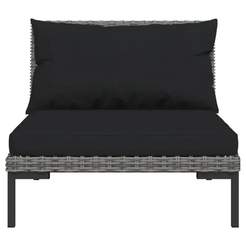 Lichtgewicht loungeset met halfrond pe-rattan en comfortabele afmetingen zitting - 4 / 2x hoek + 2x midden - Tuinsets