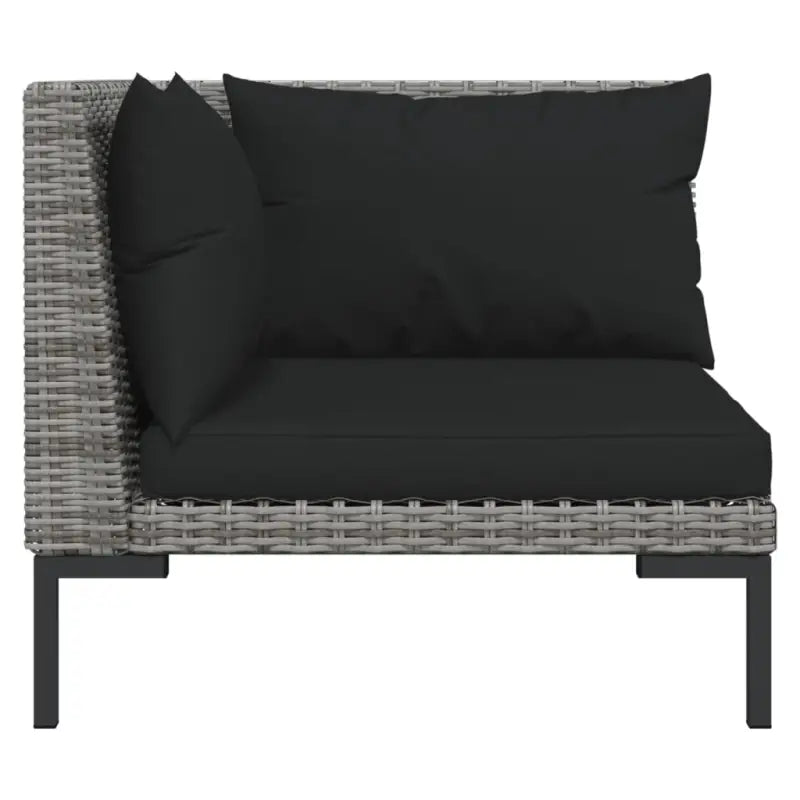 Lichtgewicht loungeset met halfrond pe-rattan en comfortabele afmetingen zitting - 4 / 2x hoek + 2x midden - Tuinsets