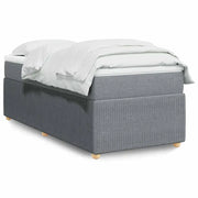 Lichtgrijs boxspringbed met ademend vermogen en duurzaam polyestermateriaal - Bedden & bedframes