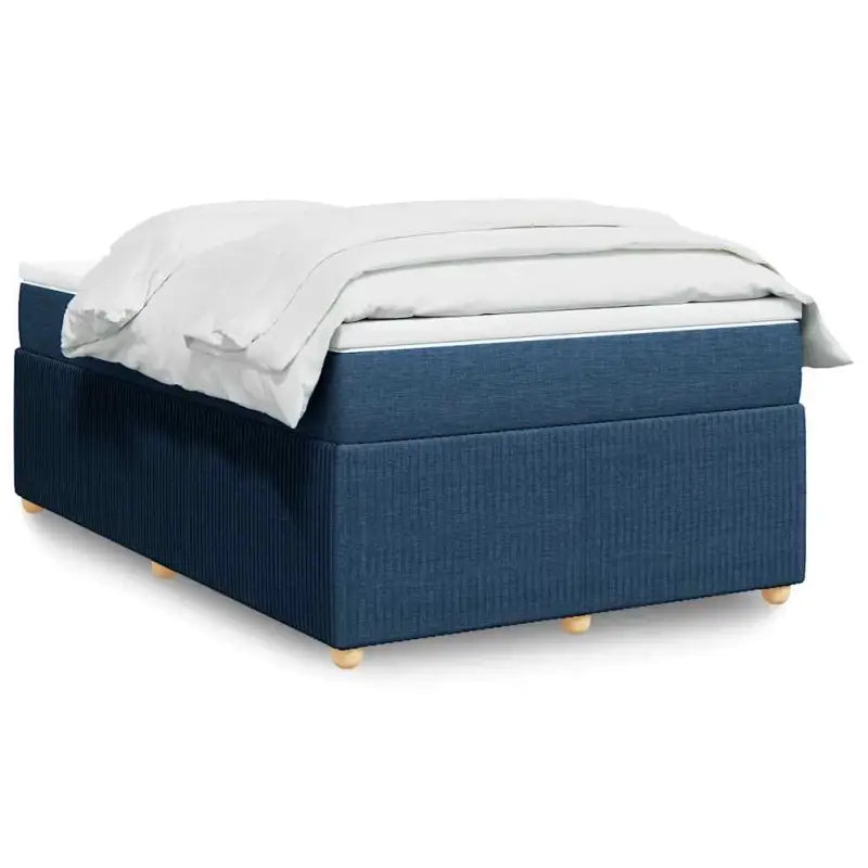 Lichtgrijs boxspringbed met ademend vermogen en duurzaam polyestermateriaal - Blauw / 120 x 200 cm - Bedden & bedframes