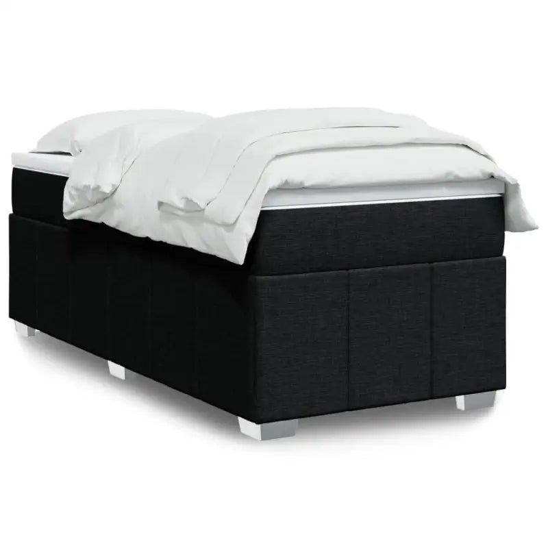 Lichtgrijs boxspringbed met ademend vermogen en duurzame vulling - Zwart / 90 x 200 cm - Bedden & bedframes