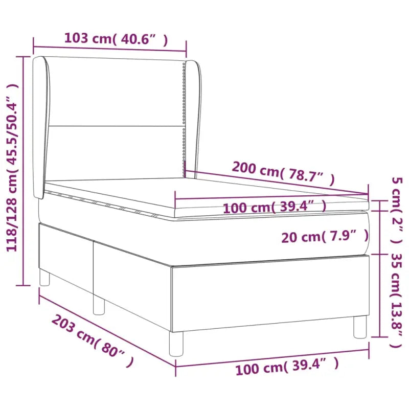 Lichtgrijs materiaal bed met schuim vulling voor comfortabele nachtrust - Bedden & bedframes