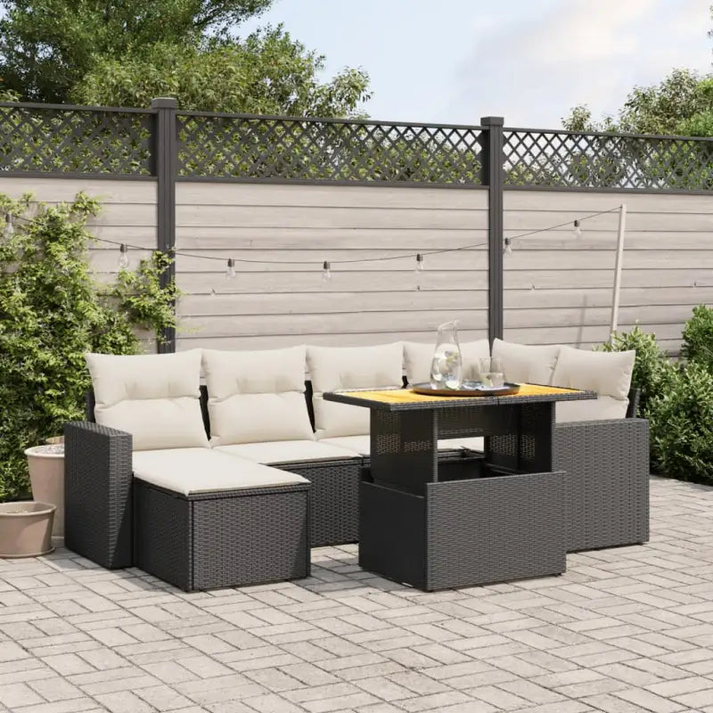 Lichtgrijs materiaal loungeset van gepoedercoat staal met afmetingen - Zwart en crème / zonder opbergruimte - Tuinsets