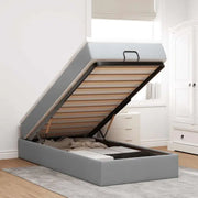 Lichtgrijs Ottomaans Bed met Ruime Opbergruimte en Vulling - Bedden & bedframes