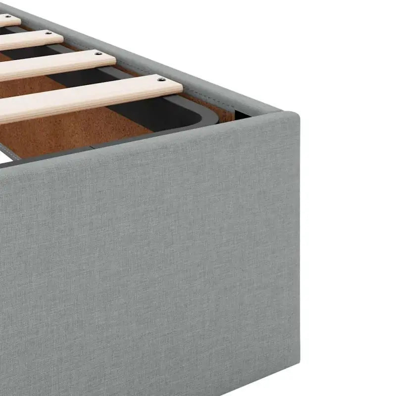 Lichtgrijs Ottomaans Bed met Ruime Opbergruimte en Vulling - Bedden & bedframes