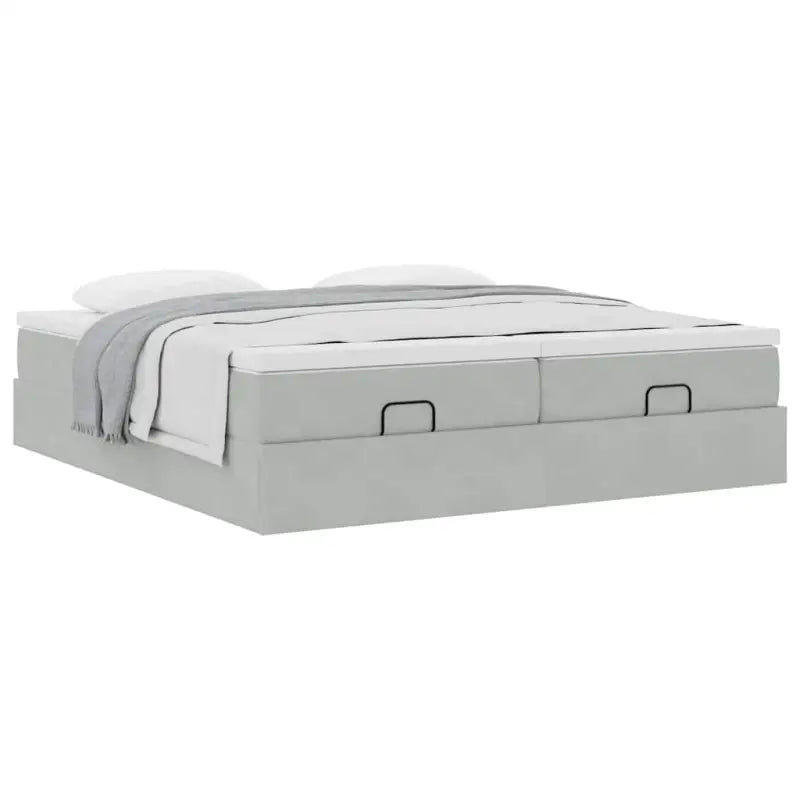 Lichtgrijs Ottomaanse Bed met Ruime Opbergruimte en Comfortabel Vulling - Bedden & bedframes