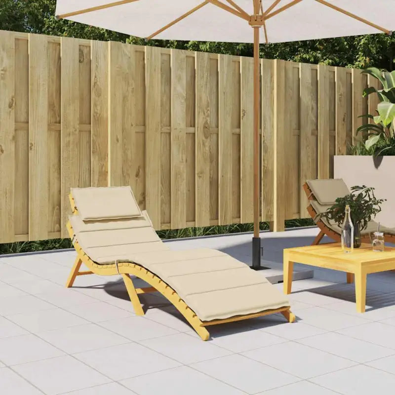 Ligbedkussen van oxford stof voor frisse uitstraling 186x58x4 - Beige / 1 - Stoelkussens