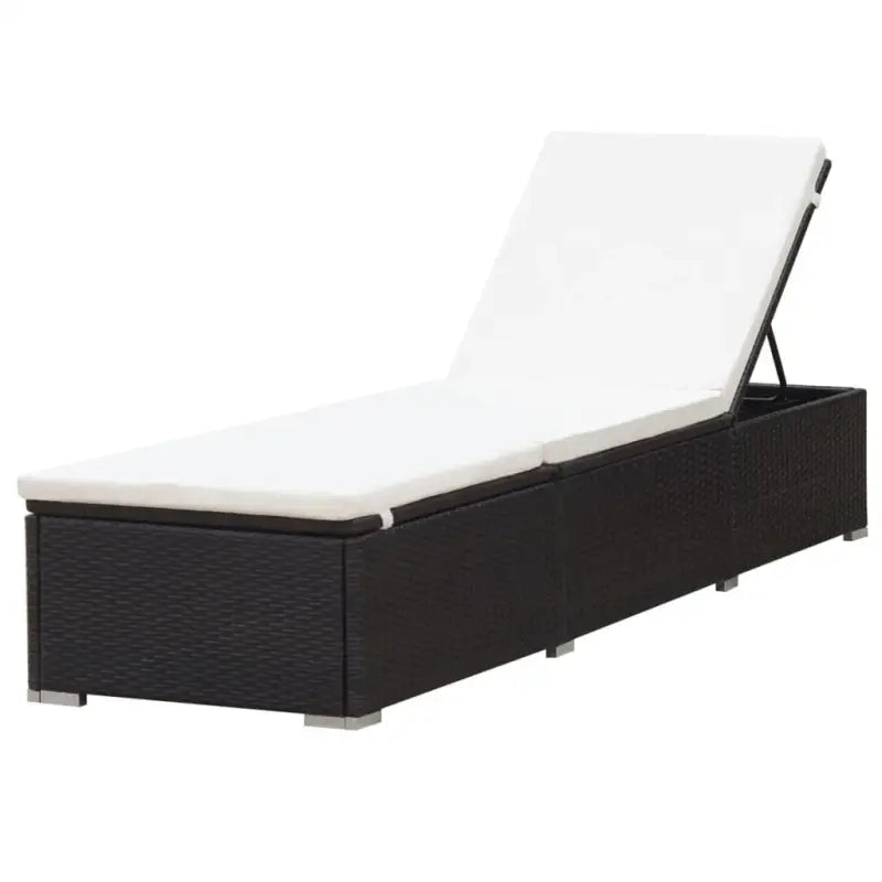 Ligsstoel met poly rattan en gepoedercoat stalen frame voor de tuin - Ligstoelen