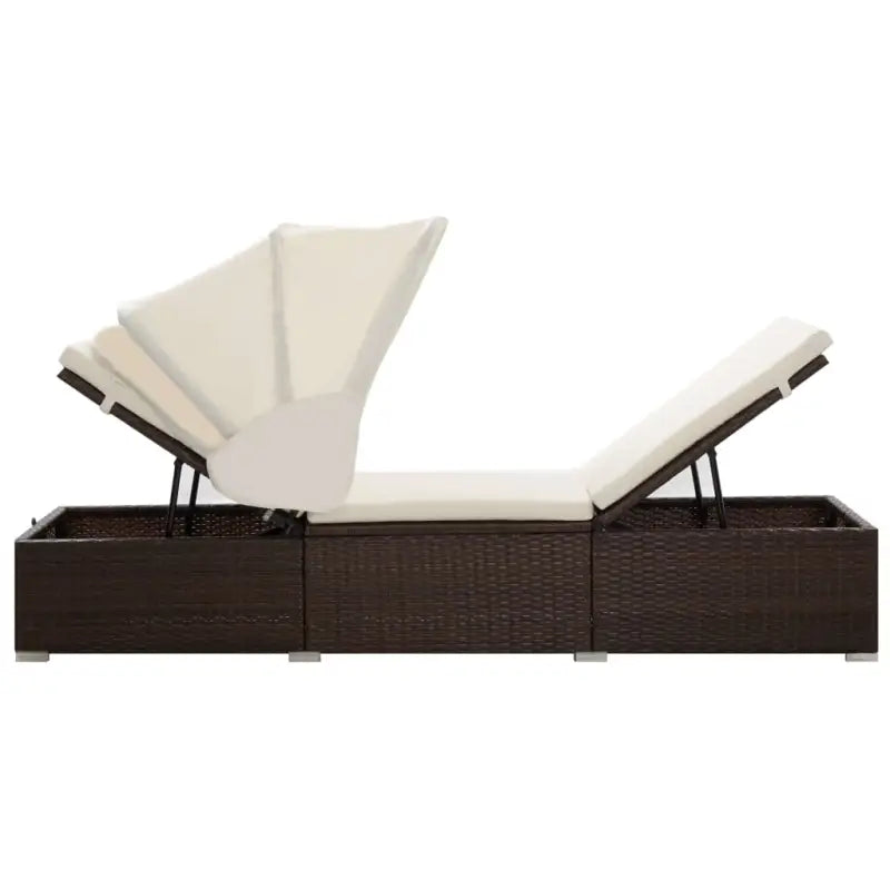 Ligstoel met poly rattan en gepoedercoat stalen frame voor overal - Ligstoelen