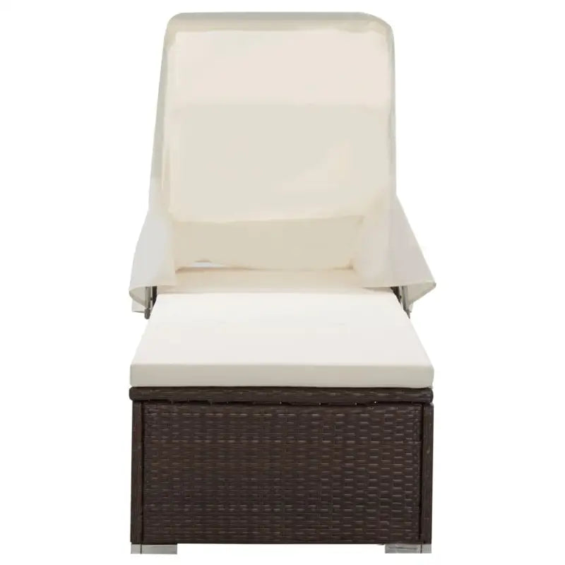 Ligstoel met poly rattan en gepoedercoat stalen frame voor overal - Ligstoelen