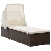 Ligstoel met poly rattan en gepoedercoat stalen frame voor overal - Ligstoelen