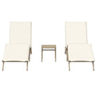 Ligstoel met poly rattan en verstelbare posities voor ultiem comfort - Ligstoelen
