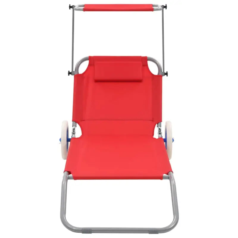 Ligstoel met verstelbare luifel van gepoedercoat staal voor ultiem comfort - Ligstoelen