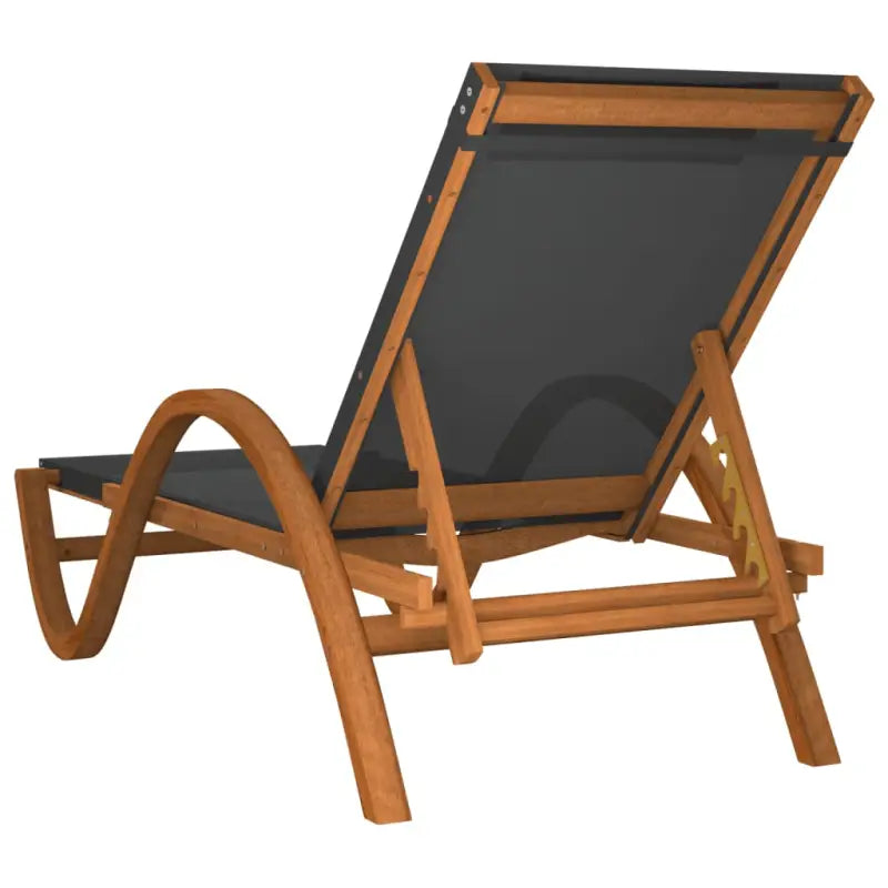 Ligstoel met verstelbare rugleuning en massief populierenhout ontwerp - Grijs / 1 - Ligstoelen