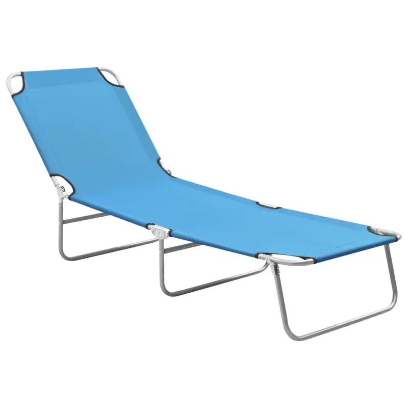 Ligstoel met verstelbare rugleuning voor comfort en duurzaamheid - turqoiseblauw / 1 - Ligstoelen