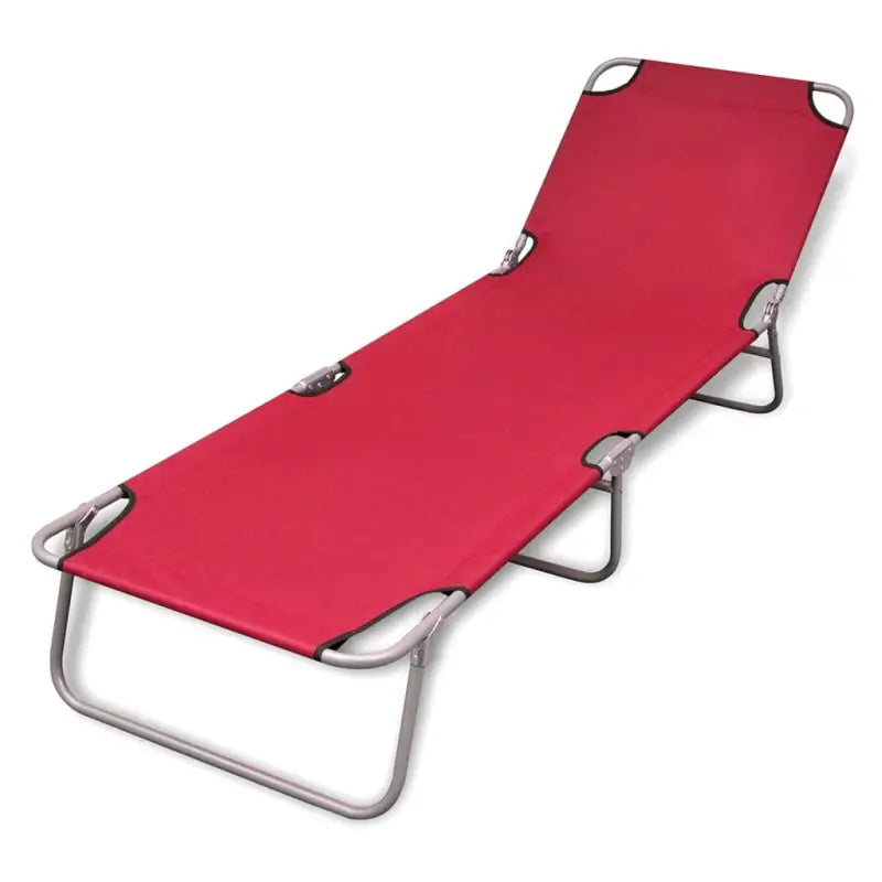 Ligstoel met verstelbare rugleuning voor comfort en duurzaamheid - Rood / 1 - Ligstoelen