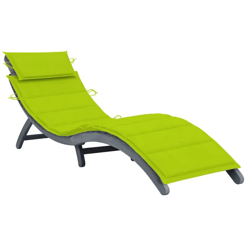 Ligstoel van massief acaciahout voor ultiem ontspanning op tuin of terras - Heldergroen / 1 - Ligstoelen