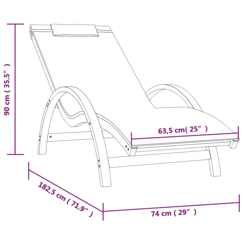 Ligstoel van massief populierenhout voor ultiem ontspanning - Ligstoelen