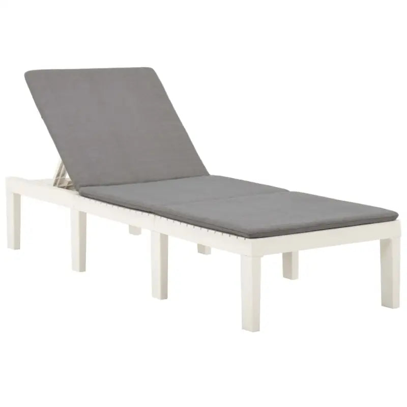 Ligstoel voor tuin of terras met kunststof en gemakkelijk schoon te maken - Wit / 1 / Ja - Ligstoelen