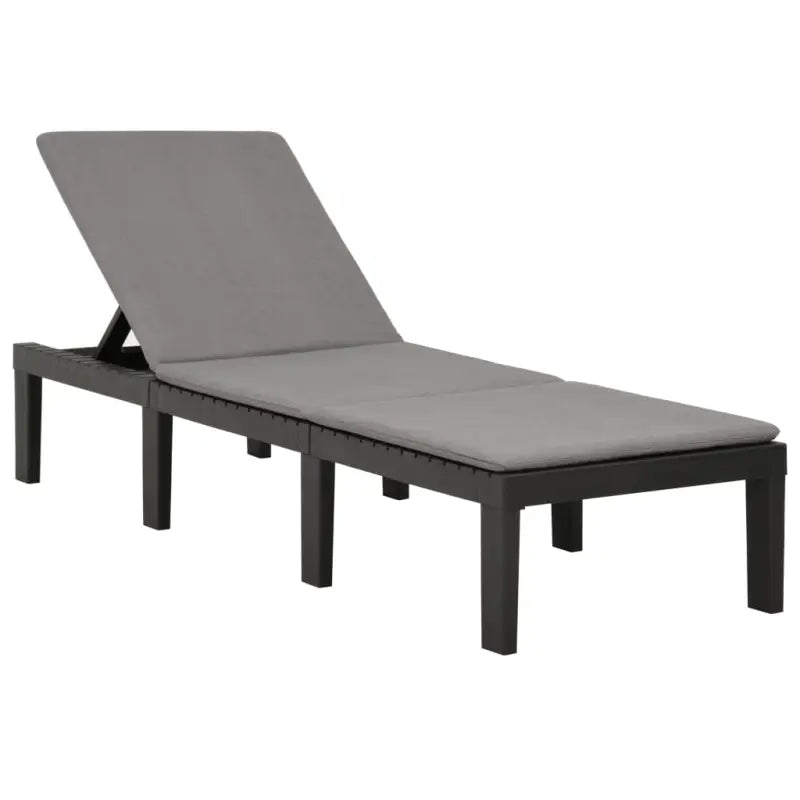 Ligstoel voor tuin of terras met kunststof en gemakkelijk schoon te maken - Antraciet / 1 / Ja - Ligstoelen