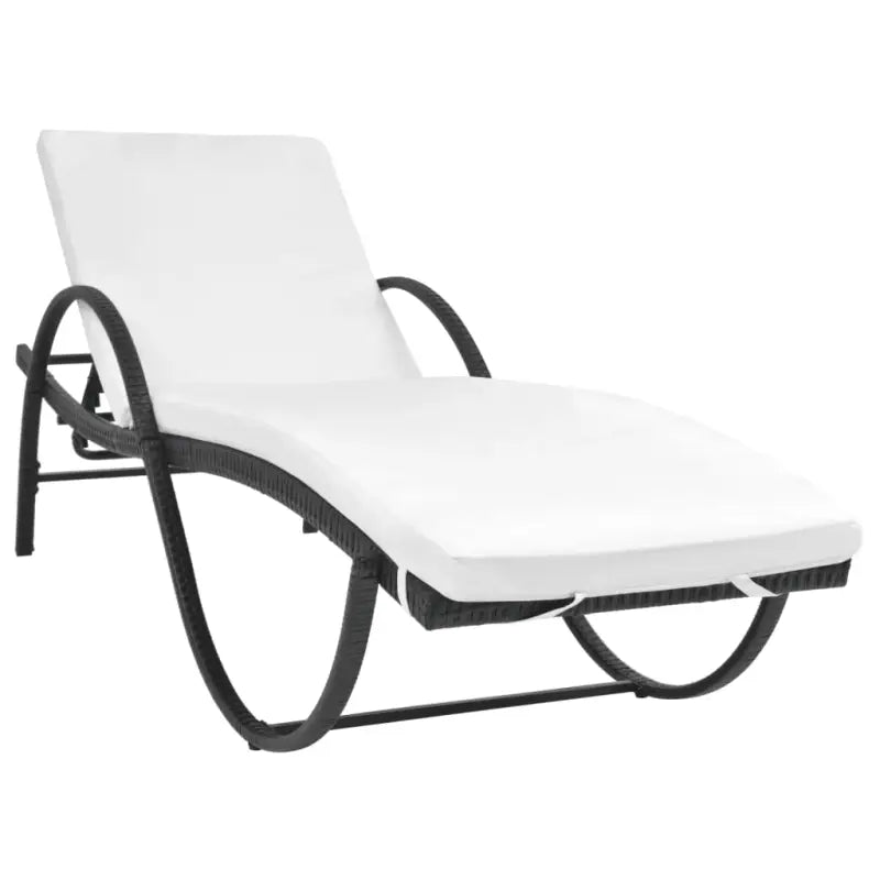 Ligstoelen met gepoedercoat stalen frame voor tuin en strand - Zwart / 5 / Ja - Ligstoelen