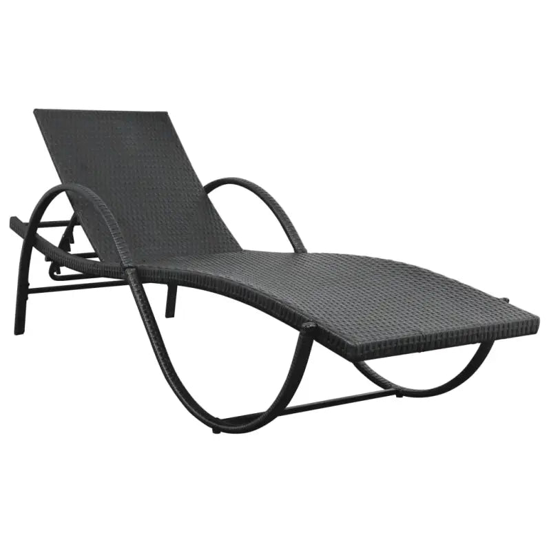 Ligstoelen met gepoedercoat stalen frame voor tuin en strand - Zwart / 5 / Ja - Ligstoelen
